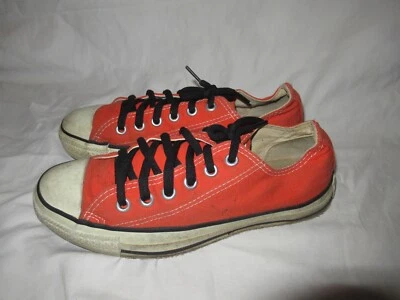 Original Vintage Raro Laranja Converse All Star Feito nos EUA Tamanho 5 Masculino  - Imagem 1 de 4