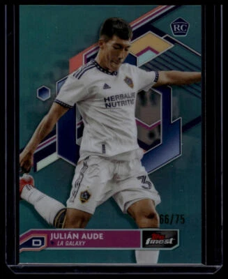 2023 Topps Finest MLS #79 Julian Aude Aqua Refractor #/75 - Image 1 of 2
