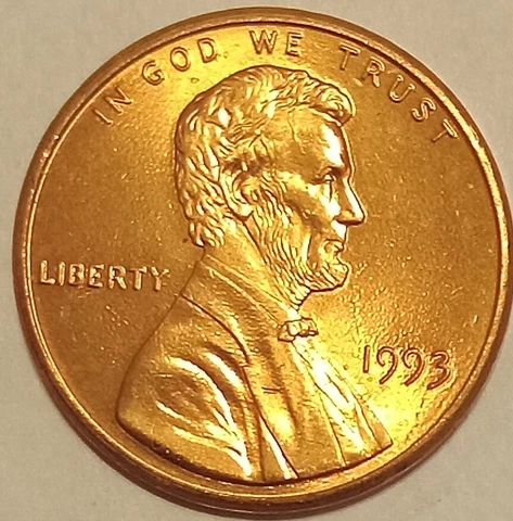 1993 P Lincoln Memorial Cent Gem BU Uncirculated  RED FREE SHIPPING! Cover