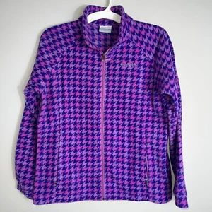 Columbia Youth Girls Full Zip Benton Springs Fleece Jacket-Purple-XL 18-20 - Picture 1 of 8