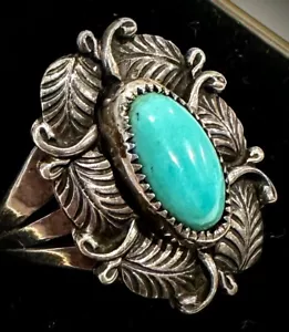 Sterling Silver Turquoise Indian Ring Size 8.75 - 7.7 Grams * - Picture 1 of 1