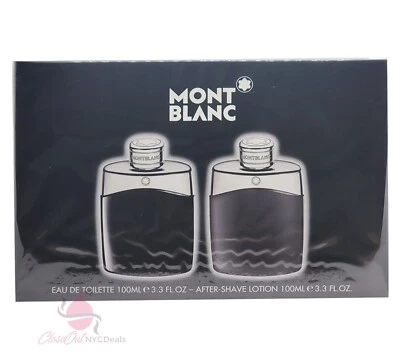 Mont Blanc Legend Colônia 2 peças conjunto de presente masculino-3,3 oz Eau de Toilette spray + 3,3 oz A/S/loção - Imagem 1 de 3