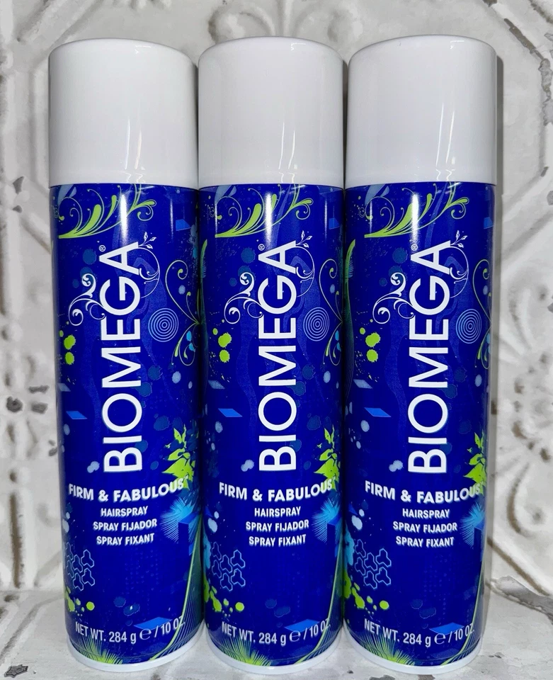 X 3 PACK SET! AQUAGE BIOMEGA FIRM & FABULOUS HAIRSPRAY 10 OZ HOLD HAIR SPRAY LOT - Image 1 of 4