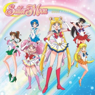 CAL INK Sailor Moon OFFICIAL | 2025 12 x 24 Inch Monthly Square Wall Calendar
