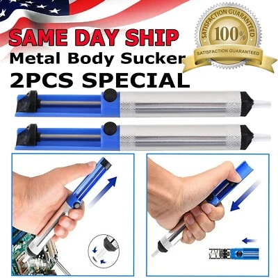 AMERIBOX 2x Solder Sucker Desoldering Pump Soldering Iron Suction Removal Tool