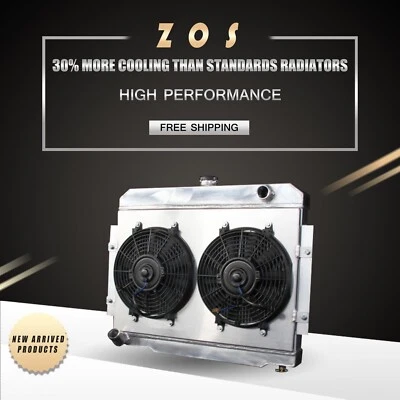 Radiator+Fan Shroud For Jeep CJ5/CJ6/CJ7/Scrambler 1973-1986 Aluminum V6 3Row AT - Изображение 1 из 4