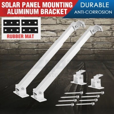2Pcs Solar Panel Tilt Mount Brackets RV Flat Surface Mounting Set Adjustable AU - image 1 of 4