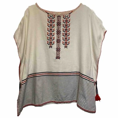 Zara Girls Size 13-14 White Embroidered Shirt Boho - Image 1 of 4