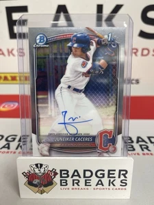 2025 Bowman Chrome JUNEIKER CACERES 1st Prospect Auto #CPA-JUC Guardians MN1 - Picture 1 of 2