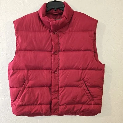 Cabela's Premier Northern GooseDown Snap Button 2 Pocket Vest Men Size XL Red - Image 1 of 4
