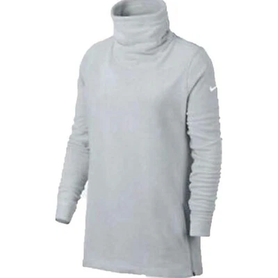 Nike Therma Women's Tunic Training Fleece Top Pullover Gray Long Sleeve Medium - Image 1 of 4