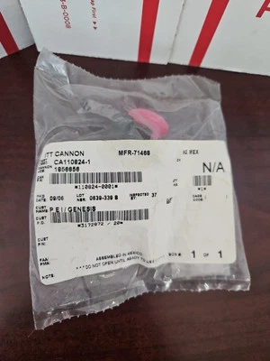 CA1108241, CA110824-1,  CIRCULAR CONNECTOR ITT CANNON, MFR-71468 - Image 1 of 3