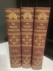 Vtg The Pulpit Commentary Book Set Volumes 11, 12, And 13 Eerdmans Burgundy - Picture 1 of 8