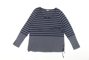M&Co Women's Blue Striped Jersey T-Shirt Size 16 - Picture 1 of 12