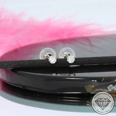 Wert 450 € Solitär Brillant Ohrringe (0,10 carat) in 900 Platin - Bild 1 von 4