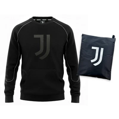 Felpa Juventus F.C. girocollo in cotone garzato con sacca S M L XL XXL unisex - Image 1 of 4