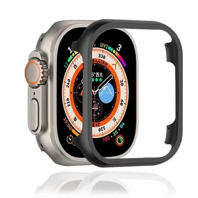 Funda con marco de metal mate para Apple Watch Ultra2 9 8 7 6 5 cubierta con marco de parachoques de aleación Foto 1 de 4