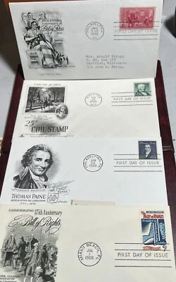 American Patriots FDC’s: Betsy Ross, Paul Revere, Thomas Paine, B. of R.  FD1036 - Image 1 of 4
