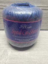 J&P Coats Speed-Cro-Sheen 100% Mercerized Cotton Color Navy 100 Yards