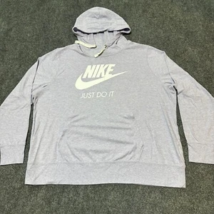 Nike Hoodie Damen 2X Grau Sweatshirt Pullover Leicht Just Do It - Bild 1 von 11