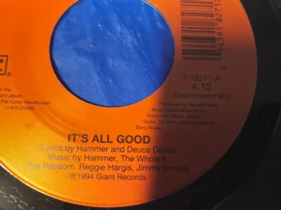 Hammer – It's All Good -  7" VINYL SINGLE MINT, NEVER PLAYED Foto 1 de 3