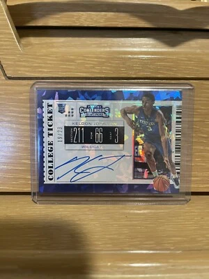 Keldon Johnson Panini Contenders College Ticket Cracked Ice Auto 19/23 RC Spurs - Image 1 of 2