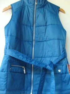 NWOT Merona Women's Blue Belted Vest ,size S - Picture 1 of 9