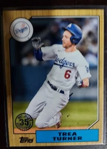 2022 Topps Series 1 Trea Turner 1987 35th Anniversary Insert Card!! Phillies!! - Picture 1 of 2