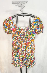House of Harlow 1960 Twee Boho Bohemian Coquette Floral Puff Short Sleeves Dress - Picture 1 of 4