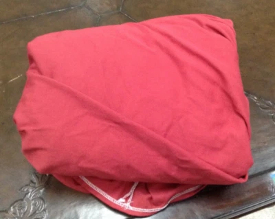 Pottery Barn PB Basic 2 ARM 82" Sofa SLIPCOVER FRAME ONLY Cranberry Twill MARKS - Image 1 of 4