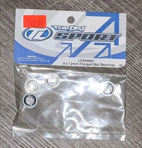 RODAMIENTOS DE BOLAS CON BRIDAS TEAM LOSI LOS6941 6X12MM (4) NUEVOS PIEZA DE RADIOCONTROL RARO - Imagen 1 de 1