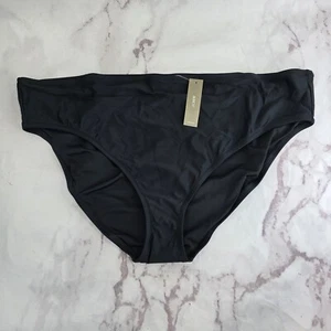 J Crew Swim Bottom 3X Black Mid Rise Bikini Full Coverage Bathing Suit BF161 - Picture 1 of 10