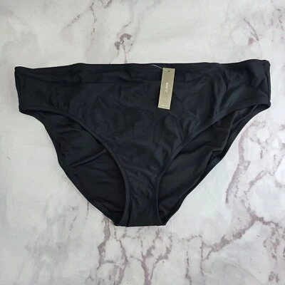 J Crew Swim Bottom 3X Black Mid Rise Bikini Full Coverage Bathing Suit BF161 - Image 1 of 4