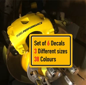 6 x Fits with Ford Performance (Different style) Brake Caliper Vinyl Decals - Picture 1 of 7