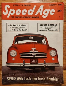 Speed Age Automotive Magazind January 1952 Nash Rambler Cover - Bild 1 von 1
