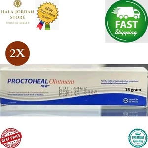 2 X Proctoheal Ointment for Hemorrhoids & Relief Of Pain ( 15 g) ⭐FAST SHIPPING⭐ - Picture 1 of 2