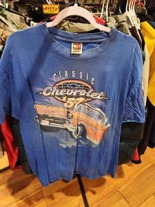 VTG Fruit OF The Loom Mens Sz XL 1957 Chevrolet Chevy Classic Car T Shirt 2000 - Picture 1 of 5