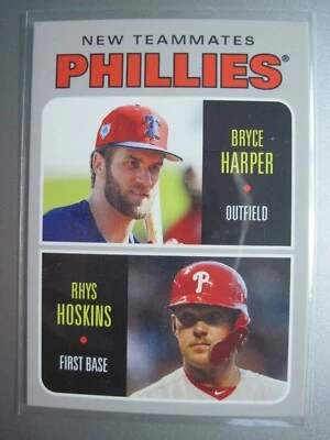 2019 Topps Throwback Thursday #55 Bryce Harper/Rhys Hoskins - Image 1 of 2