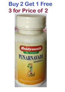 Buy 2 Get 1 FREE Baidyanath Punarnavadi Guggulu (80tab) Relieve Swelling - Picture 1 of 4