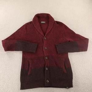 Suéter Express Para Hombre S Rojo 100% Algodón Bolsillos Cárdigan Chal Cuello - Imagen 1 de 12