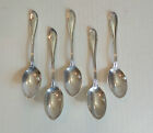 Wonderful Set 5 Simpson Hall And Miller Sterling Silver Tea Spoons