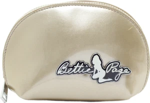 4101 Gold Bettie Page Bolso de Maquillaje Pinup Retro Años 50 Rockabilly Punk Vinilo Sourpuss - Imagen 1 de 2