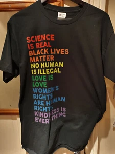 Großes schwarzes T-Shirt Zeitgeist Motto 100% Baumwolle - Bild 1 von 4