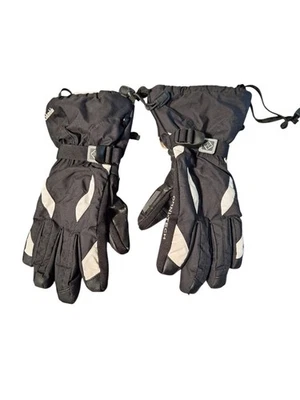 Luvas impermeáveis de inverno femininas Columbia Omni Tech tamanho pequeno preto/cinza - Imagem 1 de 4