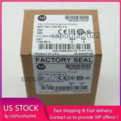 1 PCS New Sealed AB 1794-IE12 Flex 12 Point Analog Input Module 1794IE12 - Image 1 of 4
