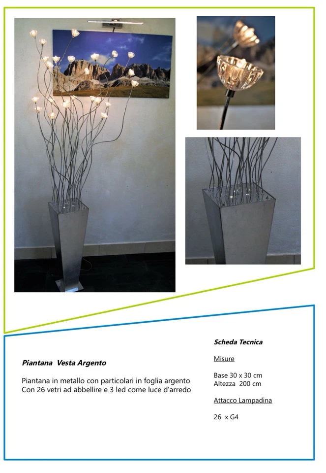 Piantana Vesta Argento - Immagine 1 di 4