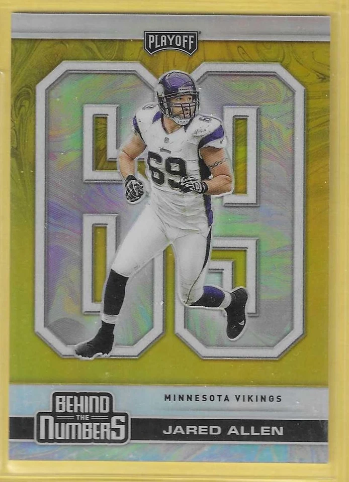 2020 Playoff Gold Behind The Numbers Jared Allen Vikings 07/10 - Изображение 1 из 1