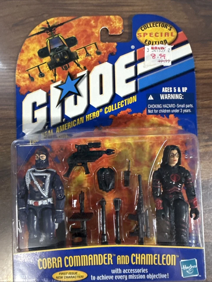 Gi Joe Collectors Edition 3 3/4 Inch Cobra Commander and Chameleon From 2000
