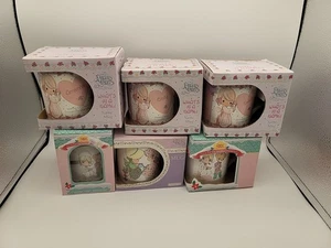 Lot Of 6 1994-96 Precious Moments Personalized Mugs, Ceramic Mug+ Bell W/ Boxes - Picture 1 of 11