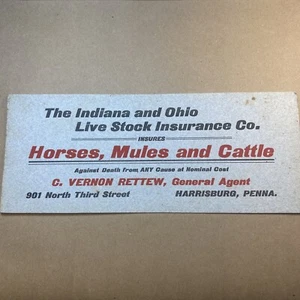 Seltene Viehversicherung Werbung C. Vernon Rettew Harrisburg PA - Bild 1 von 20